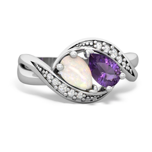 opal-amethyst keepsake curls ring