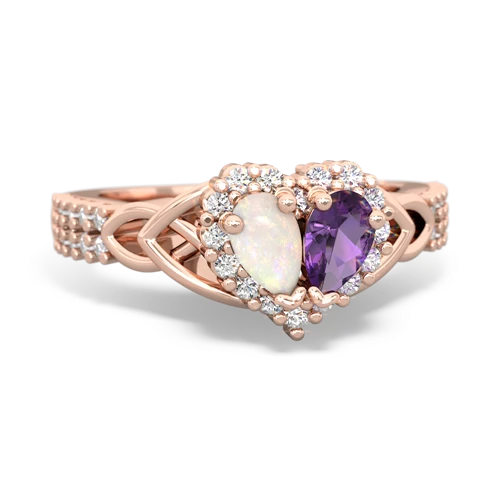 opal-amethyst keepsake engagement ring