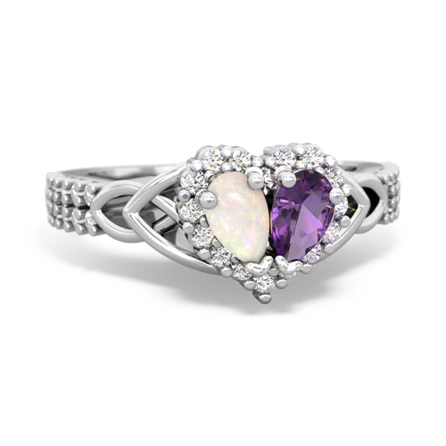 opal-amethyst keepsake engagement ring