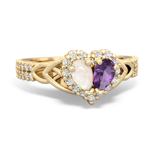 opal-amethyst keepsake engagement ring