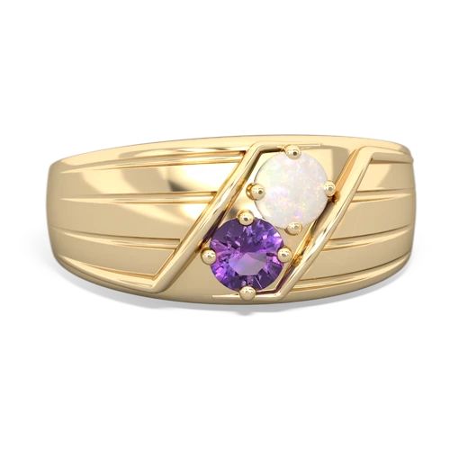 opal-amethyst mens ring