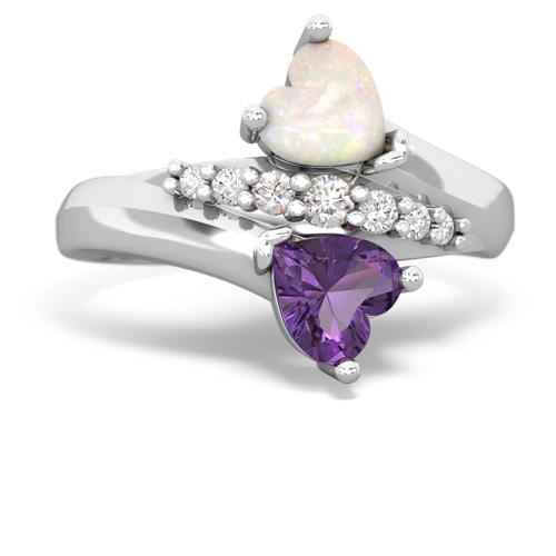 opal-amethyst modern ring