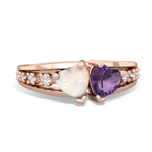 opal-amethyst modern ring
