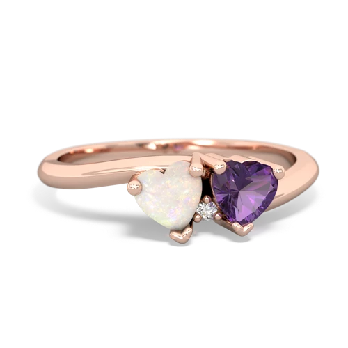 opal-amethyst sweethearts promise ring