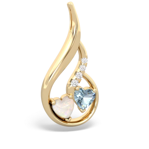 opal-aquamarine keepsake swirl pendant