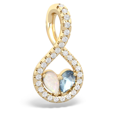 opal-aquamarine pave twist pendant