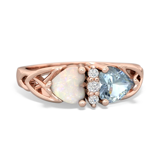 opal-aquamarine celtic ring