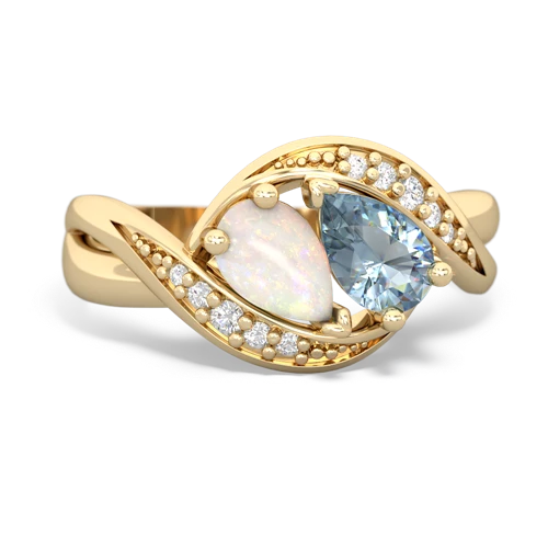 opal-aquamarine keepsake curls ring