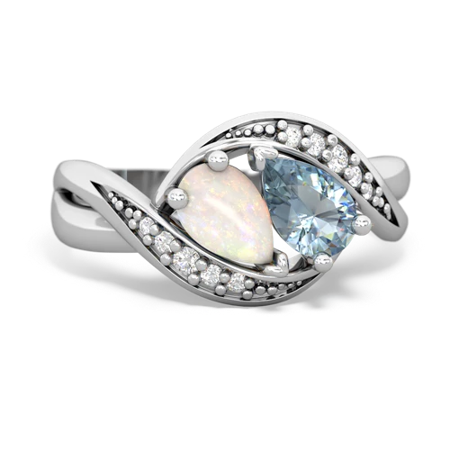 opal-aquamarine keepsake curls ring