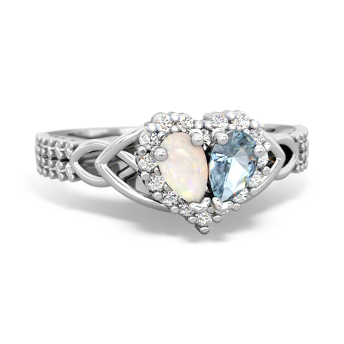 opal-aquamarine keepsake engagement ring