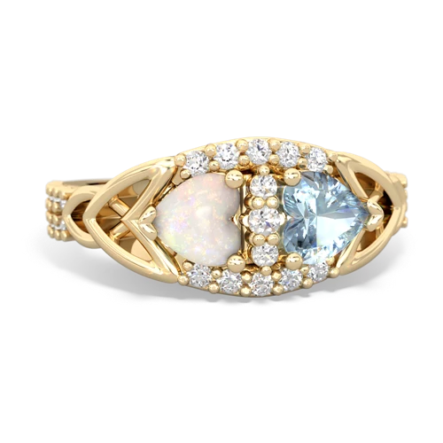 opal-aquamarine keepsake engagement ring