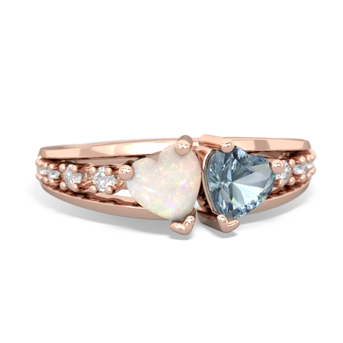 opal-aquamarine modern ring