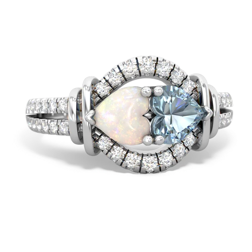 opal-aquamarine pave keepsake ring