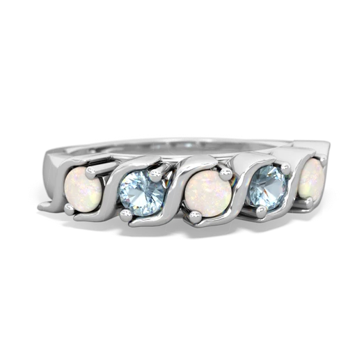 opal-aquamarine timeless ring