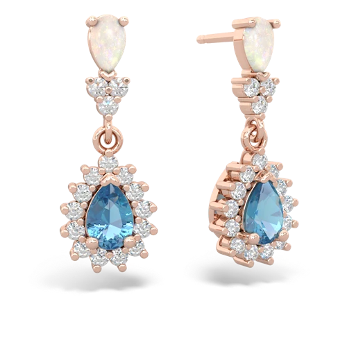 opal-blue topaz dangle earrings