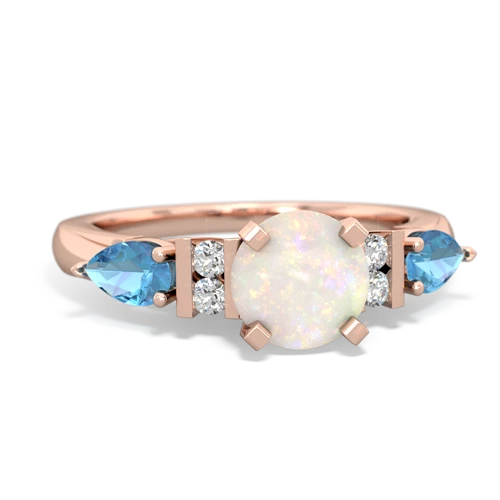 opal-blue topaz engagement ring