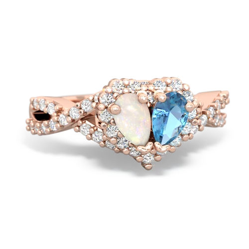 opal-blue topaz engagement ring