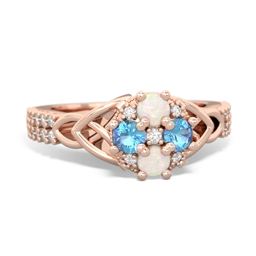 opal-blue topaz engagement ring