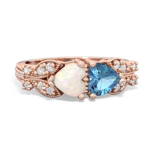opal-blue topaz keepsake butterfly ring