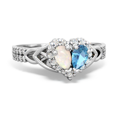 opal-blue topaz keepsake engagement ring