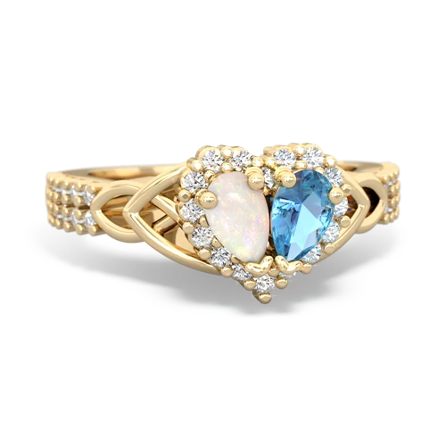 opal-blue topaz keepsake engagement ring