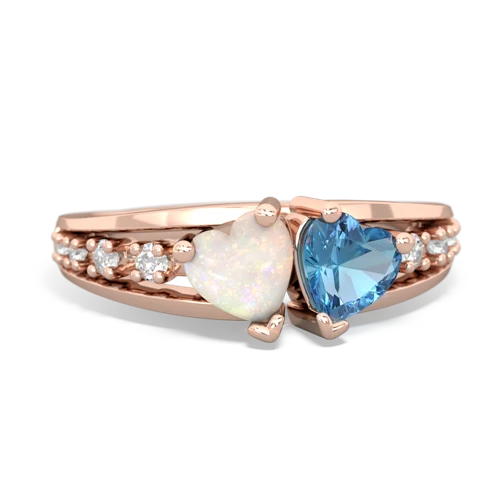 opal-blue topaz modern ring