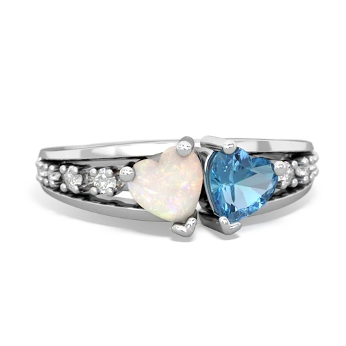 opal-blue topaz modern ring