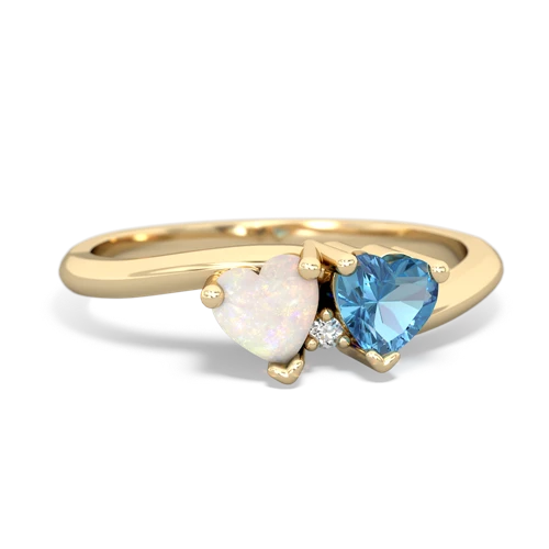 opal-blue topaz sweethearts promise ring