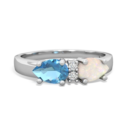 opal-blue topaz timeless ring