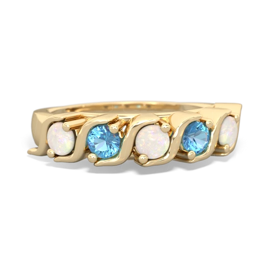 opal-blue topaz timeless ring