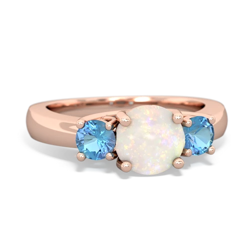 opal-blue topaz timeless ring