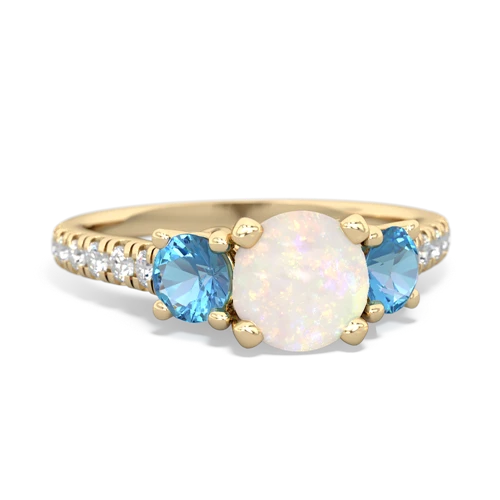 opal-blue topaz trellis pave ring