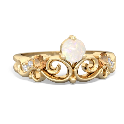 opal-citrine crown keepsake ring