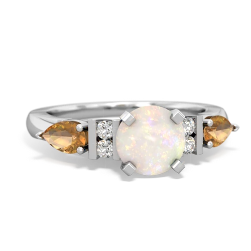 opal-citrine engagement ring
