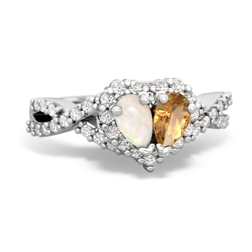 opal-citrine engagement ring