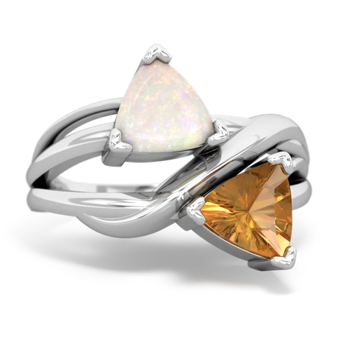 opal-citrine filligree ring