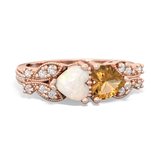 opal-citrine keepsake butterfly ring