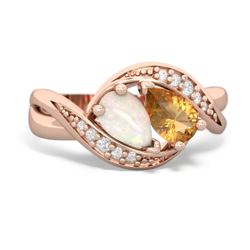 opal-citrine keepsake curls ring