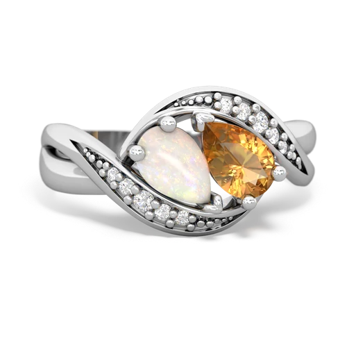 opal-citrine keepsake curls ring