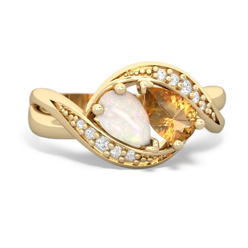 opal-citrine keepsake curls ring