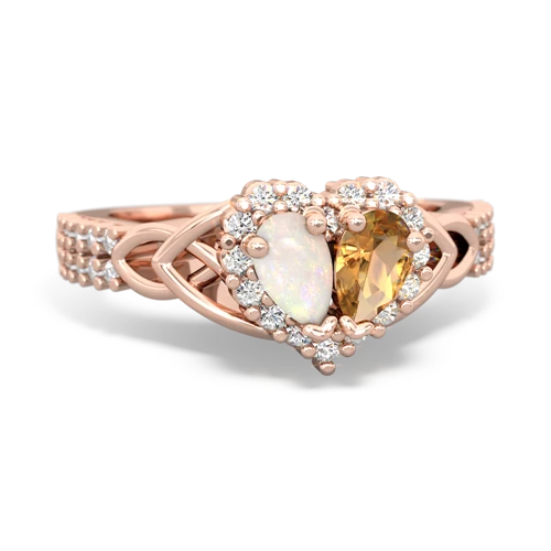 opal-citrine keepsake engagement ring