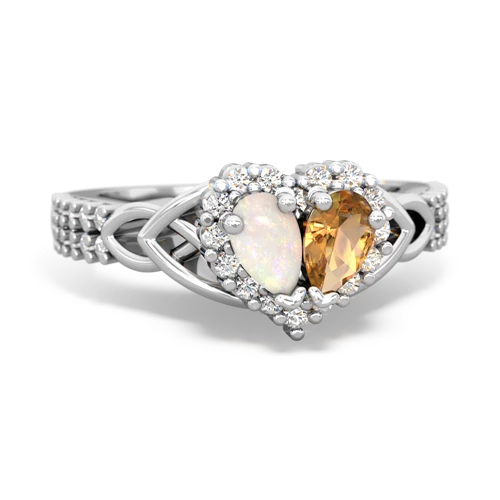 opal-citrine keepsake engagement ring