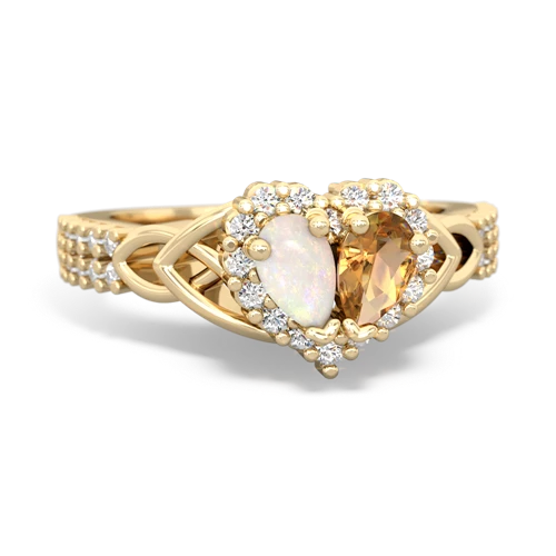 opal-citrine keepsake engagement ring
