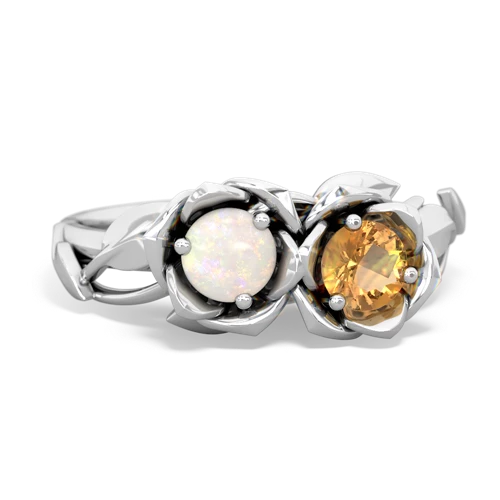 opal-citrine roses ring