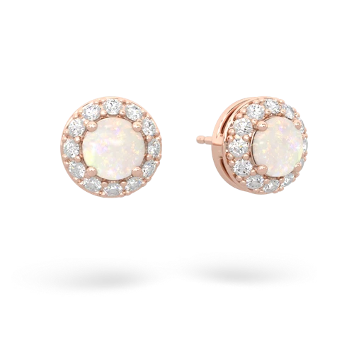 opal halo earrings