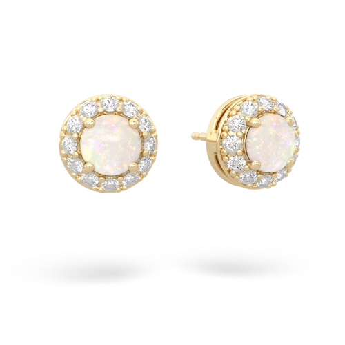 opal classic halo earrings