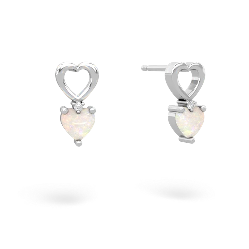 opal love earrings
