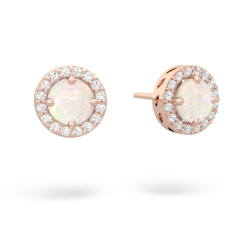 opal halo earrings
