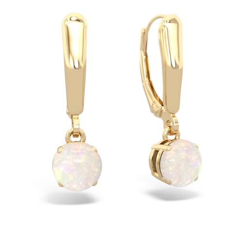 opal lever-back earrings