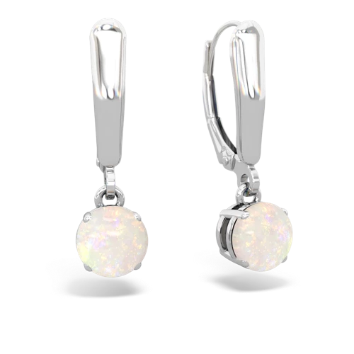 opal lever-back earrings